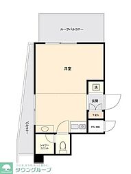 セザール西高島平 7階ワンルームの間取り