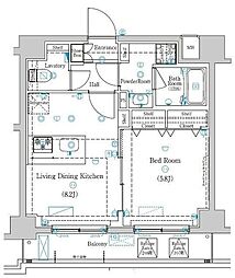 東武東上線 ときわ台駅 徒歩10分の賃貸マンション 5階1LDKの間取り