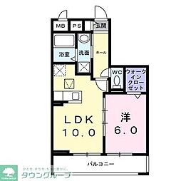 フォーリーフ　クローバー 1階1LDKの間取り