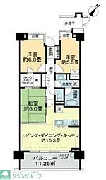 ライオンズ志村坂上レジデンス 4階3LDKの間取り