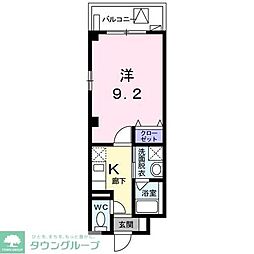 ＳＵＣＣＥＥＤ志村 3階1Kの間取り