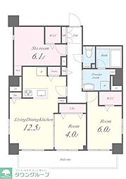ＧＡＲＤＥＮ　ＣＯＵＲＴ　Ａ　高島平 1階2SLDKの間取り
