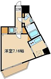 ル・リオン赤羽III 5階1Kの間取り