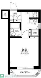 ライオンズマンション板橋区役所前第5 2階1Kの間取り