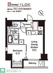 Weave Base -Asukayama Park 飛鳥山公園 6階1LDKの間取り
