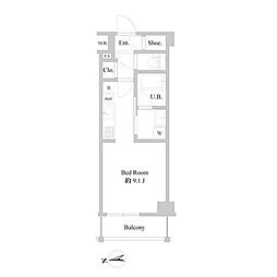 B CITY APARTMENT ITABASHI NORTH 3階1Kの間取り