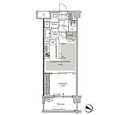 ParkCube西ヶ原STAGE 1LDKの間取図画像