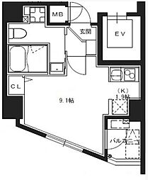 S-RESIDENCE池袋Norte 1Kの間取図画像
