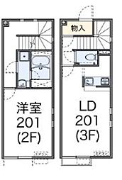 レオネクスト壽光3 1LDKの間取図画像