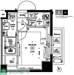 アクサス池袋レジデンス 1Kの間取図画像