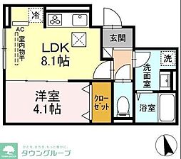 レクシア高島平 1LDKの間取図画像