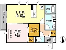 MaisonduSoleil 1LDKの間取図画像