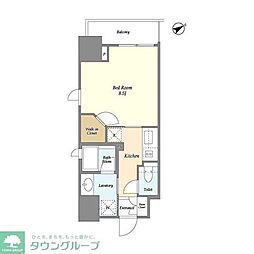 ラティエラ板橋 1Kの間取図画像