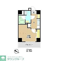 プレール・ドゥーク板橋本町3 1Kの間取図画像