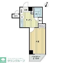 ライオンズマンション西が丘南 1Kの間取図画像