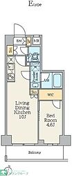 クレストコート中板橋 1LDKの間取図画像