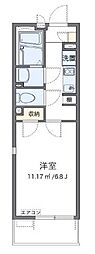 レオネクストさくらブリアン 1Kの間取図画像
