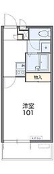レオパレスkeyakiya 1Kの間取図画像