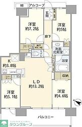 エアヒルズ藤沢 4LDKの間取図画像