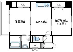 SouthernCross鵠沼 1SDKの間取図画像