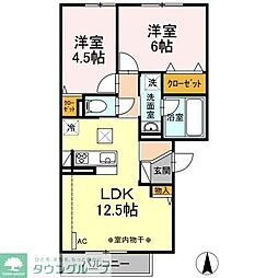 コートミカエルB 2LDKの間取図画像