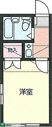 サンパレス湘南 1Kの間取図画像