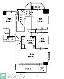 ハピネスレジデンス茅ヶ崎イースト 2LDKの間取図画像