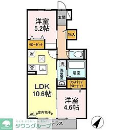 マタリキ 2LDKの間取図画像