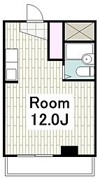 SUNRISE藤沢 1Kの間取図画像
