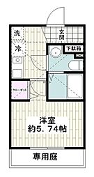 レベアス片瀬江の島WEST 1Kの間取図画像