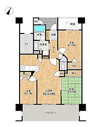 アーサー美しが丘グランヒルズ 3LDKの間取図画像