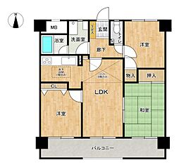 ダイナコート吉塚 3LDKの間取図画像