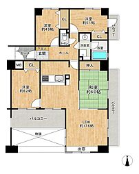 Asobi　アドリーム二日市 4LDKの間取り