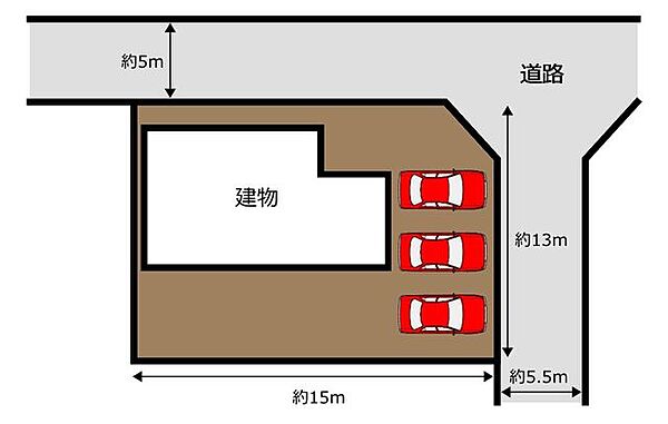 区画図／南面が開けており日当たり良好です。人気の角地。隣家を気にせず生活しやすい立地です。
