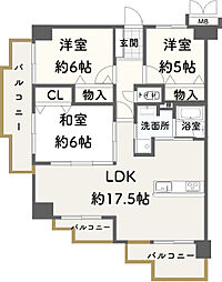 メゾンドール明石東二見 3LDKの間取図画像