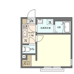 京急本線 八丁畷駅 徒歩8分の賃貸アパート 3階1Kの間取り