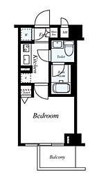 京急本線 鮫洲駅 徒歩4分の賃貸マンション 2階1Kの間取り