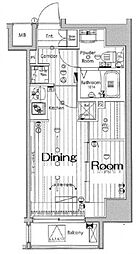 JR東海道本線 川崎駅 徒歩7分の賃貸マンション 8階1DKの間取り
