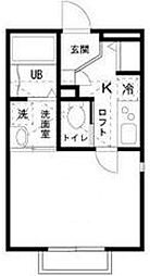 ハトシェプスト 1Kの間取図画像