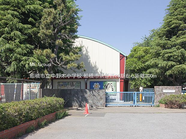 小学校 300m 船橋市立中野木小学校