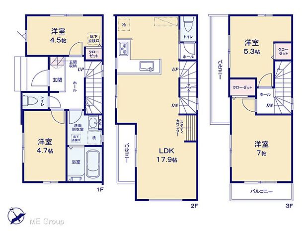 ◆3号棟◆〜Floor plan〜 図面と異なる場合は現況を優先