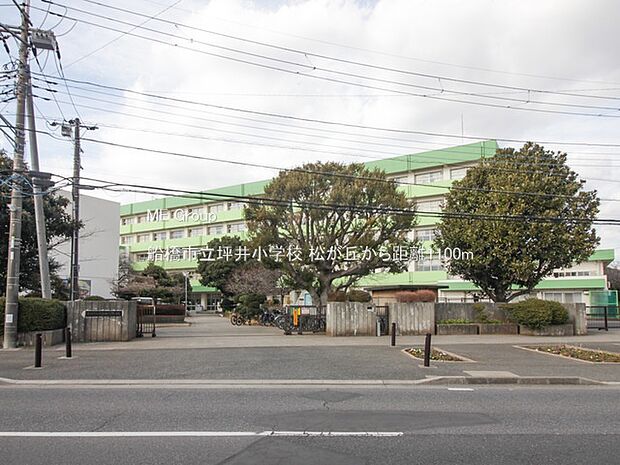 小学校 1100m 船橋市立坪井小学校