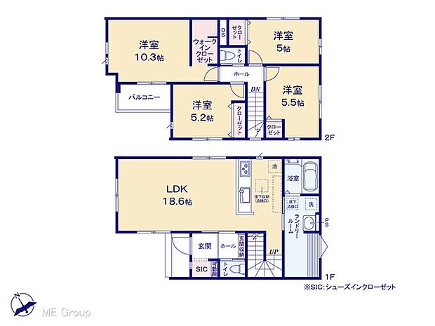 ◆1号棟◆〜Floor plan〜  図面と異なる場合は現況を優先致します。