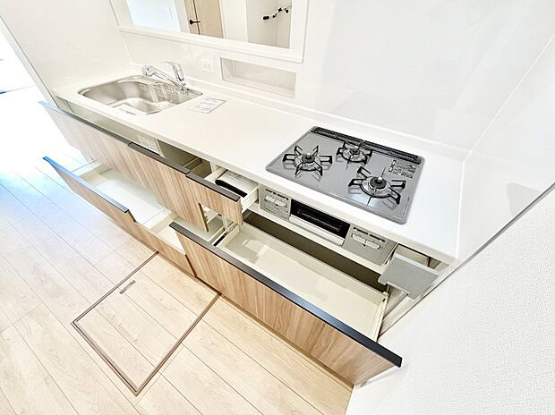 ◆1号棟◆使いやすさを優先したスライド式収納タイプ!