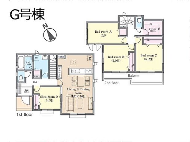 ◆G号棟◆〜Floor plan〜　図面と異なる場合は現況を優先致します。