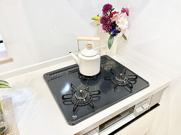 三口ガスコンロでお料理が一気にはかどりそう。  