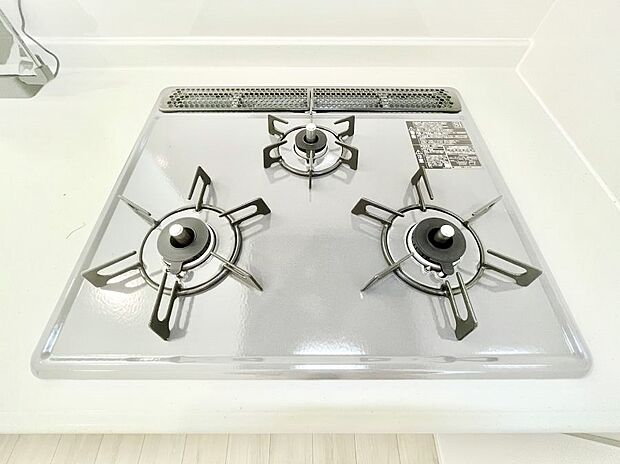 三口ガスコンロでお料理が一気にはかどりそう。  