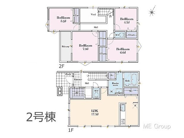 ◆2号棟◆〜Floor plan〜  図面と異なる場合は現況を優先致します。