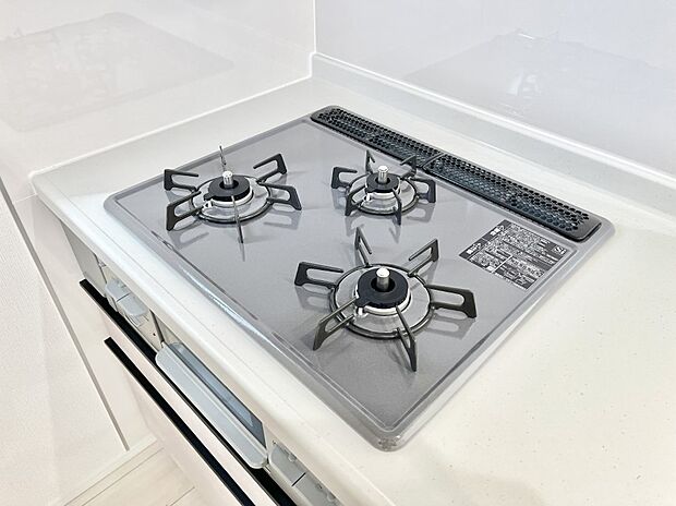 三口ガスコンロでお料理が一気にはかどりそう    