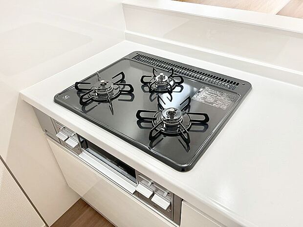 三口ガスコンロでお料理が一気にはかどりそう。  